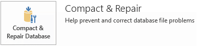 Access Compact Compact and Repair button