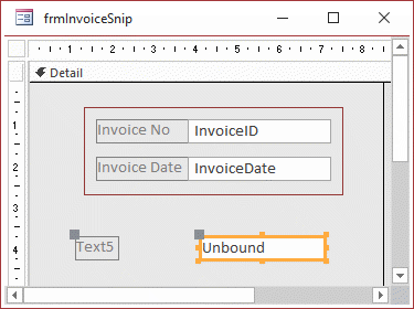 Access database form design