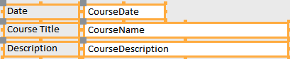 Form controls in Access