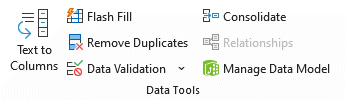 Excel Data Tools