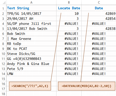 DATEVALUE function in Excel