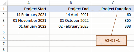 Date calculation in Excel