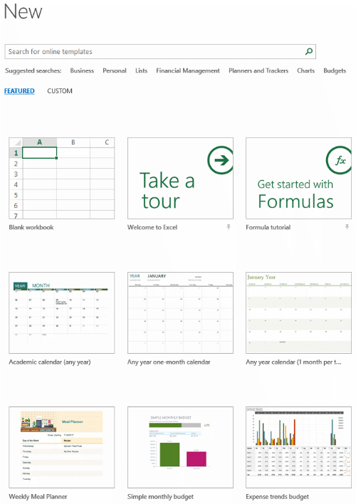 microsoft excel templates