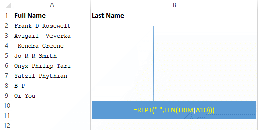 Excel's REPT function