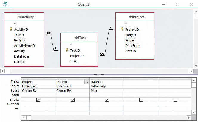 Access select query design