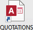 Quotations desktop shortcut