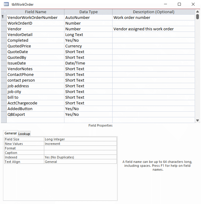 Short text date field